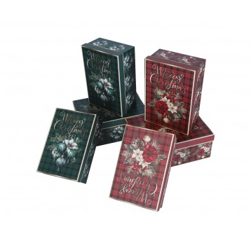 Dekor. pudełka tektur.s/3 mix kol. 28cm/20cm/12cm