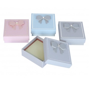 Dekor. pudełka tekturowe mix kol 10cm/10cm/4cm