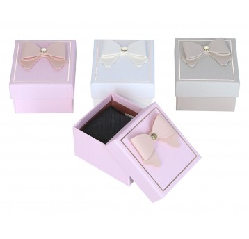 Dekor. pudełka tekturowe mix kol 9cm/9cm/5cm