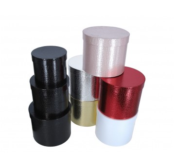 Dekor.pudełka tekturowe mix kol.s/3 śr 23cm/19cm