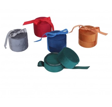 Dekor. pudełka tekturowe mix kol. śr 8cm/7cm