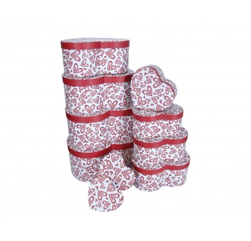 Dekor. pudełka tekturowe s/10 16cm/34cm/30cm