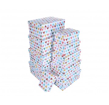 Dekor. pudełka tekturowe s/10 16cm/36cm/27cm