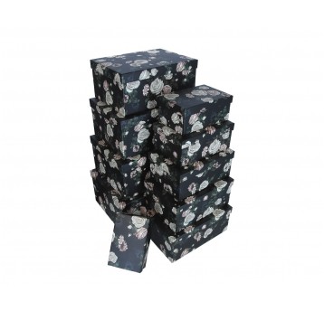 Dekor. pudełka tekturowe s/10 16cm/37cm/27cm