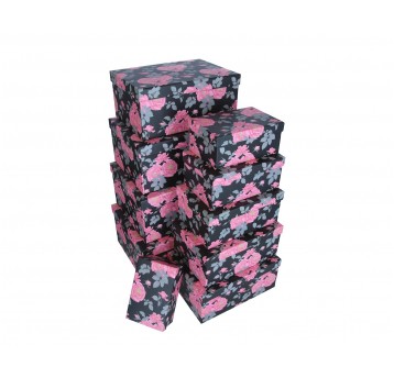 Dekor. pudełka tekturowe s/10 16cm/37cm/27cm