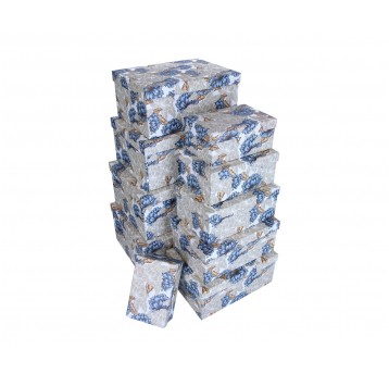 Dekor. pudełka tekturowe s/10 16cm/37cm/27cm