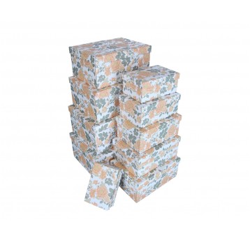 Dekor. pudełka tekturowe s/10 16cm/37cm/27cm