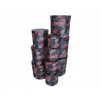 Dekor. pudełka tekturowe s/10 śr 31cm/32cm