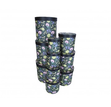 Dekor. pudełka tekturowe s/10 śr 32cm/32cm