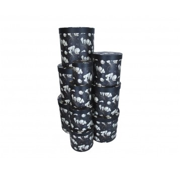 Dekor. pudełka tekturowe s/10 śr 32cm/32cm