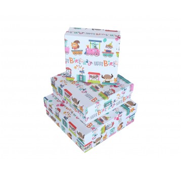 Dekor. pudełka tekturowe s/3 10cm/28cm/28cm