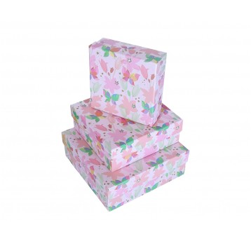 Dekor. pudełka tekturowe s/3 10cm/28cm/28cm