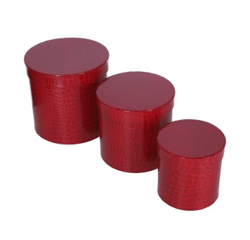 Dekor. pudełka tekturowe s/3 śr 18cm/17cm