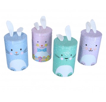 Dekor. pudełka z metalu mix kol. śr 10cm/16cm