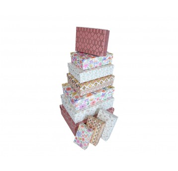 Dekor. pudełka z papieru s/10 37cm/27cm/11cm