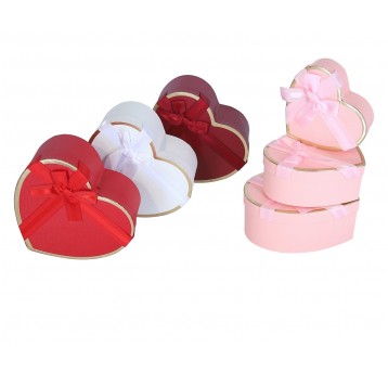 Dekor. tekturowe pudełka s/3 mix 19cm/21cm/9cm