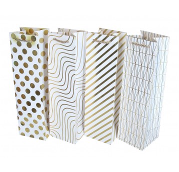 Dekor. torebki na alkohol mix 38cm/11cm/11cm