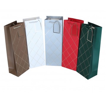 Dekor. torebki na alkohol mix 38cm/11cm/11cm