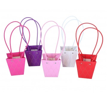 Dekor. torebki papier. na kwiaty mix kol.13cm/12cm