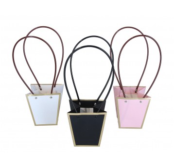 Dekor. torebki papier. na kwiaty mix kol 13cm/12cm