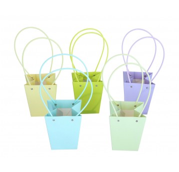 Dekor. torebki papier. na kwiaty mix kol.15cm/12cm