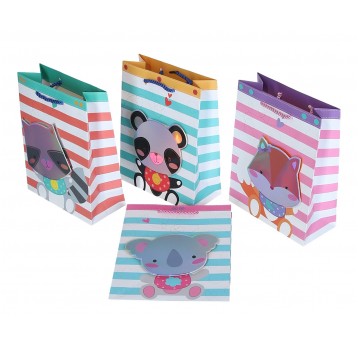 Dekor. torebki papierowe mix 23cm/18cm/8cm