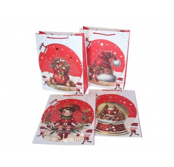 Dekor. torebki papierowe mix 40cm/31cm/12cm