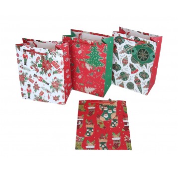 Dekor. torebki papierowe mix kol.23cm/18cm/8cm