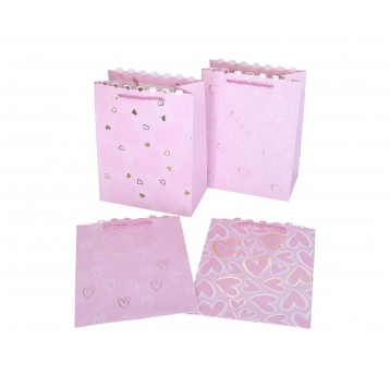 Dekor. torebki papierowe mix kol.23cm/18cm/8cm