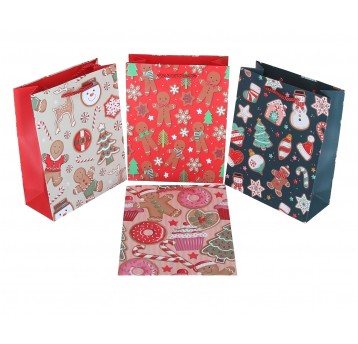 Dekor. torebki papierowe mix kol.23cm/18cm/8cm