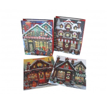 Dekor. torebki papierowe mix kol.32cm/26cm/10cm