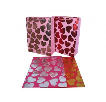 Dekor. torebki papierowe mix kol.42cm/31cm/12cm