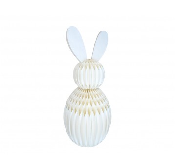 Dekor.zajączki białe z papieru śr 64cm/144cm