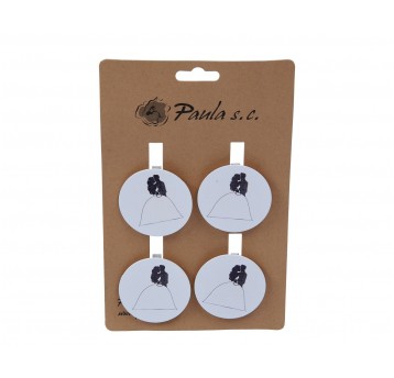 Dekoracje z drew.na spinaczu op=4szt 1szt=śr.5,5cm