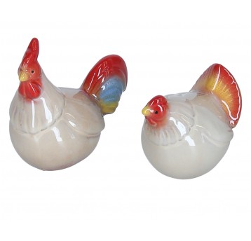 Dekoracyjne figurki z ceramiki s/2 kpl.