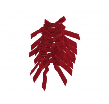Dekoracyjne kokardy z weluru 15cm/10cm op=8 szt
