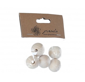 Dekoracyjne korale drewniane 2,5cm op=5szt