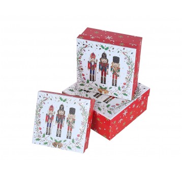 Dekoracyjne pudełka S/3 20cm/20cm/9cm