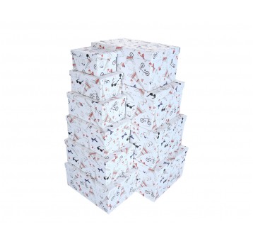 Dekoracyjne pudełka tekt.s/10 39cm/27cm/18cm