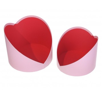 Dekoracyjne pudełka tekturowe s/2 śr 20cm/16cm