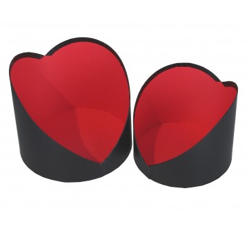 Dekoracyjne pudełka tekturowe s/2 śr 20cm/16cm