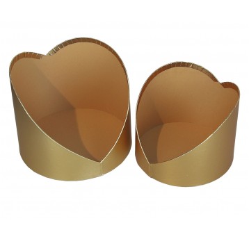 Dekoracyjne pudełka tekturowe s/2 śr 20cm/16cm