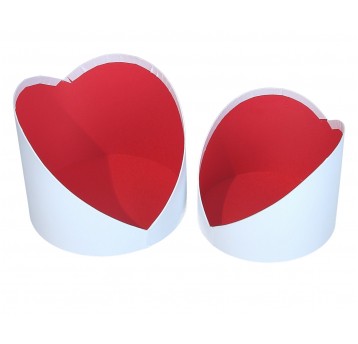 Dekoracyjne pudełka tekturowe s/2 śr20cm/16cm