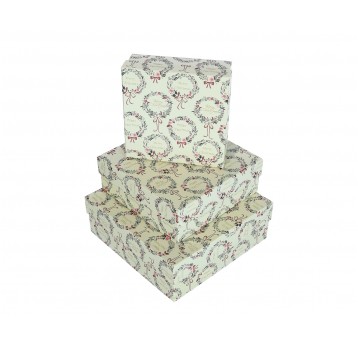 Dekoracyjne pudełka tekturowe s/3 10cm/28cm/28cm