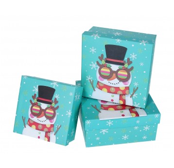 Dekoracyjne pudełka tekturowe s/3 20cm/20cm/9cm