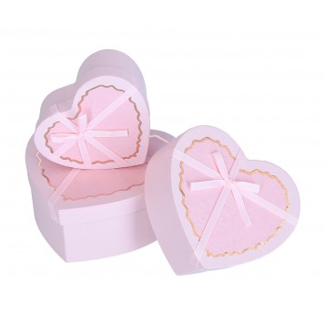 Dekoracyjne pudełka tekturowe s/3 21cm/20cm/9cm