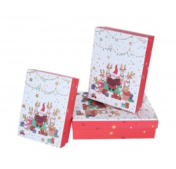 Dekoracyjne pudełka tekturowe s/3 25cm/18cm/7cm