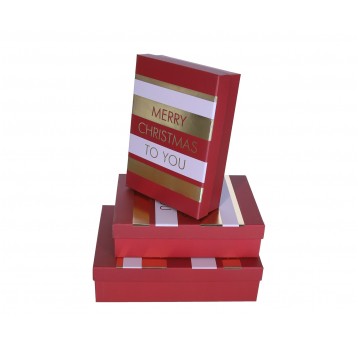 Dekoracyjne pudełka tekturowe s/3 33cm/23cm/9cm