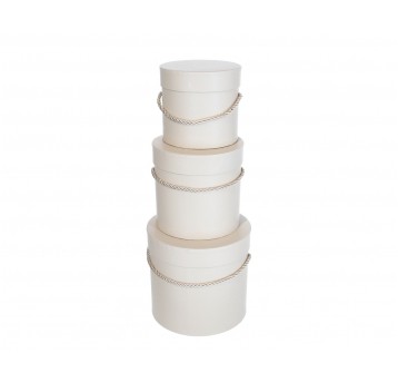 Dekoracyjne pudełka tekturowe s/3 śr 18cm/17cm