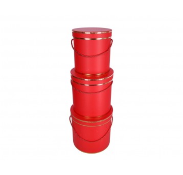 Dekoracyjne pudełka tekturowe s/3 śr 23cm/23cm